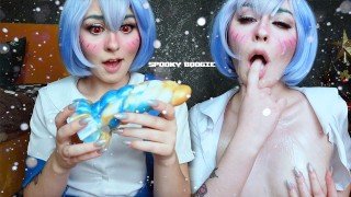 Rei Ayanami’s Christmas Gift – Anime Cosplay, Bad Dragon