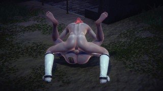 Hermi Blowjob Hentai Uncensored – Anime Threesome in Park